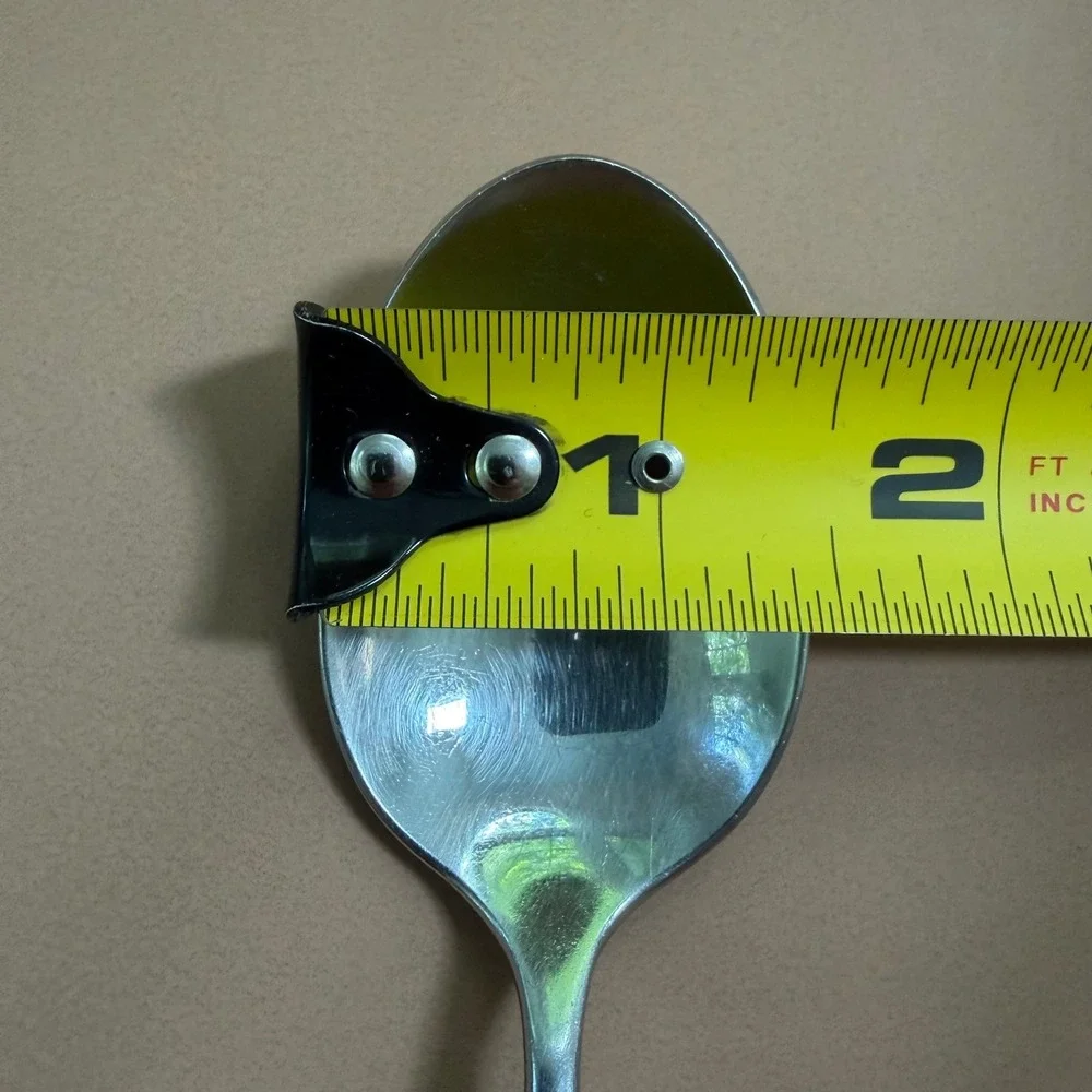 Oneida Act 1 Stainless Table Soup Spoons Set of 5 Glossy Silver Heirloom Cube